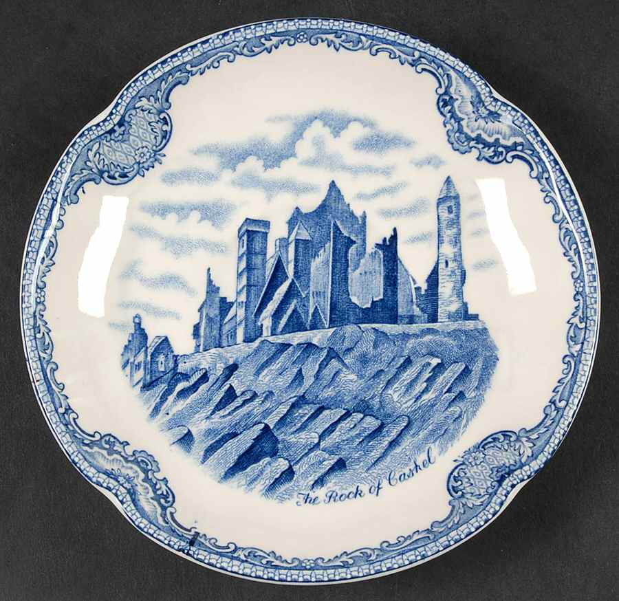 Old Britain Castles Blue (Made in England) Saucer for Flat Cream Soup Bowl by Johnson Brothers-1