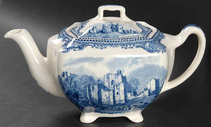 Old Britain Castles Blue (Made in England) Mini Teapot & Lid by Johnson Brothers-1