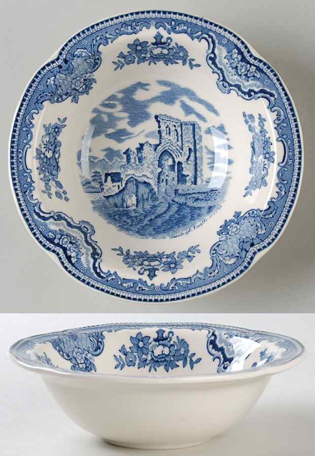 Old Britain Castles Blue (Made in England) Rim Cereal Bowl by Johnson Brothers-1