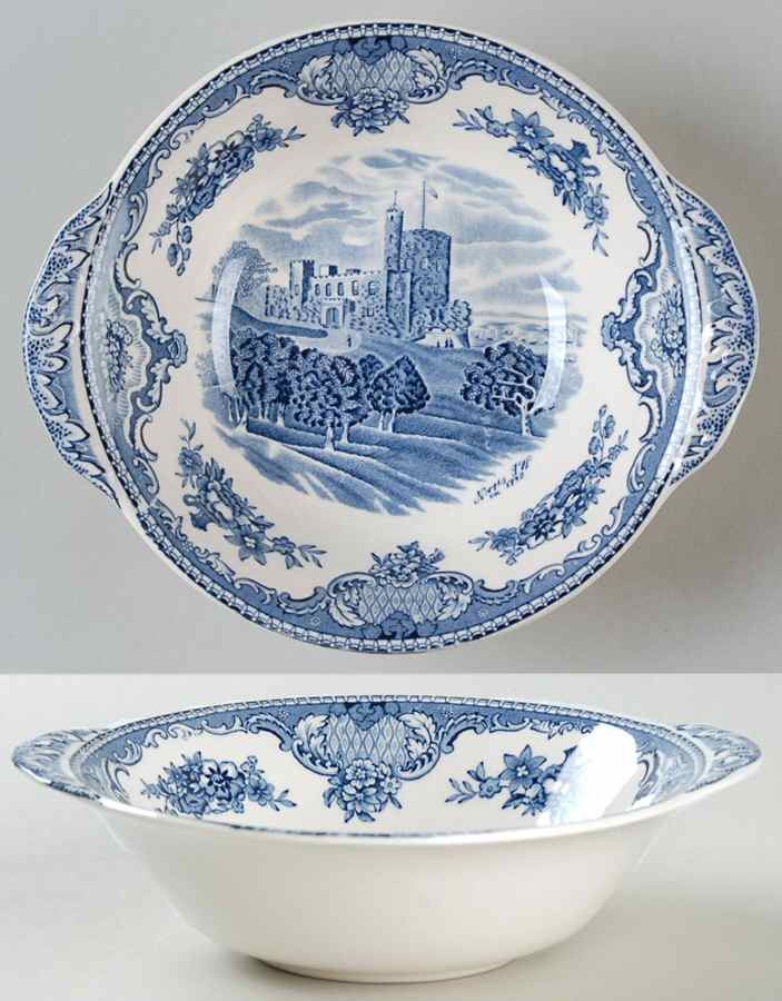 Old Britain Castles Blue (Made in England) Lugged Cereal Bowl by Johnson Brothers-1