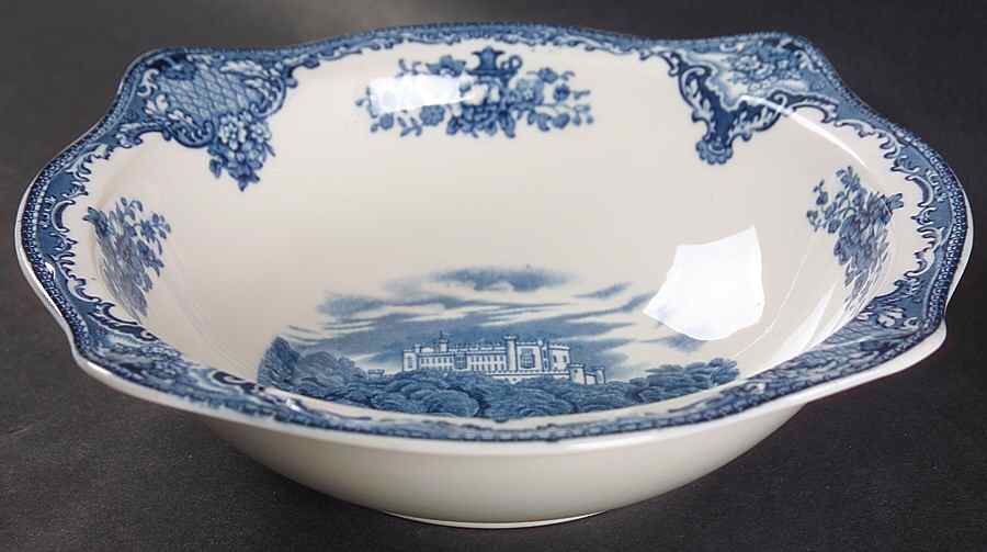 Old Britain Castles Blue (Made in England) 7" Round Vegetable Bowl by Johnson Brothers-1