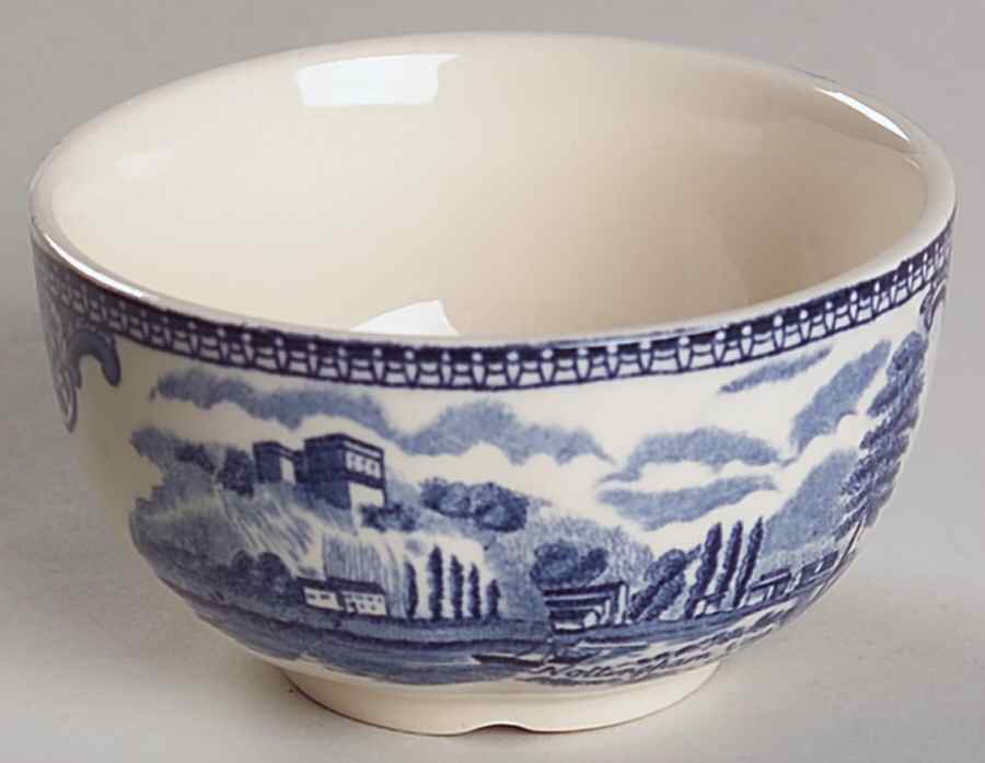 Old Britain Castles Blue (Made in England) Mini Open Sugar Bowl by Johnson Brothers-1
