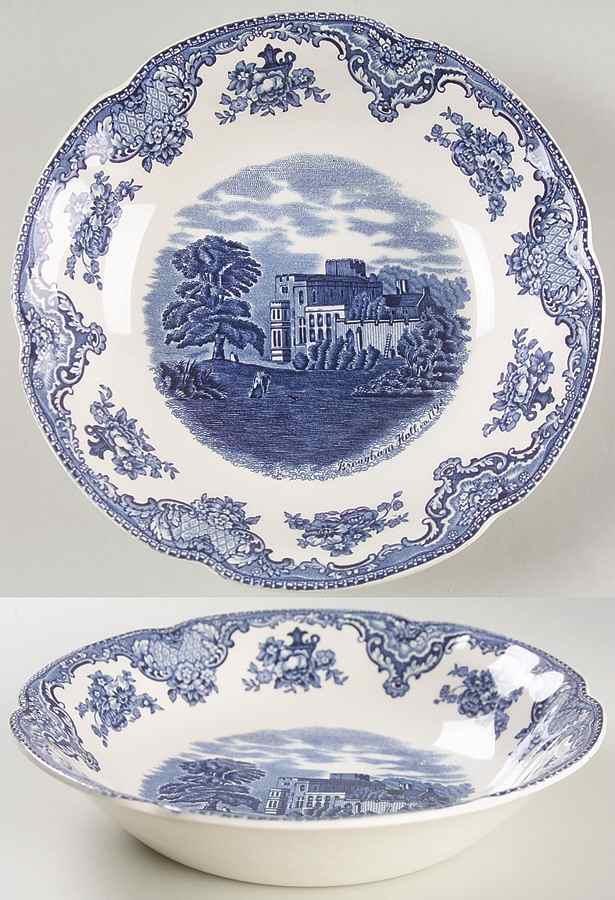 Old Britain Castles Blue (Made in England) Coupe Soup Bowl by Johnson Brothers-1