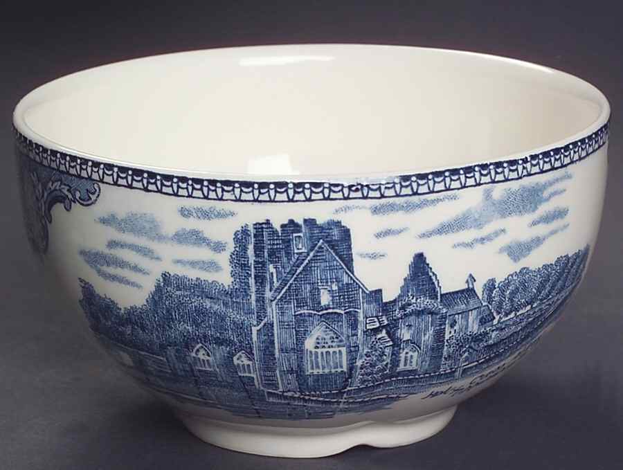 Old Britain Castles Blue (Made in England) Open Sugar Bowl by Johnson Brothers-1
