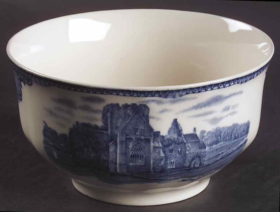 Old Britain Castles Blue (Made in England) Cranberry Bowl by Johnson Brothers-1