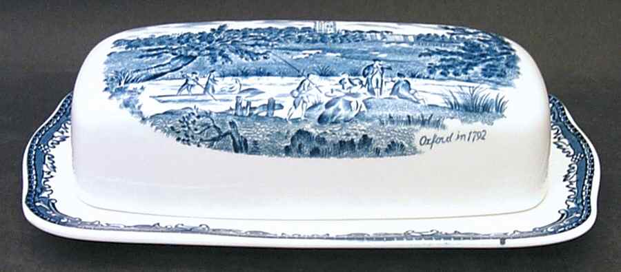 Old Britain Castles Blue (Made in England) 1/4 Lb Covered Butter by Johnson Brothers-1