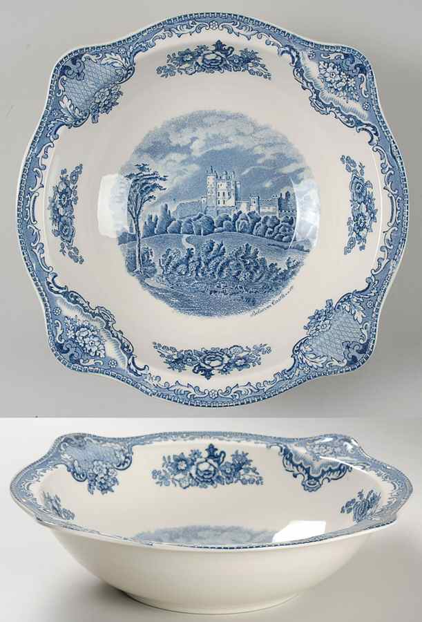 Old Britain Castles Blue (Made in England) 10" Round Vegetable Bowl by Johnson Brothers-1