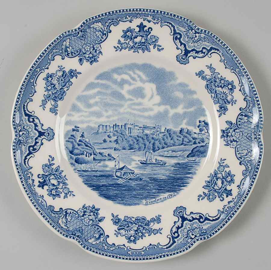 Old Britain Castles Blue (Made in England) Luncheon Plate by Johnson Brothers-1