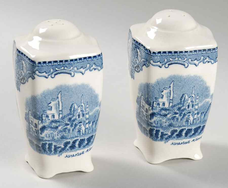 Old Britain Castles Blue (Made in England) Salt & Pepper Set by Johnson Brothers-1