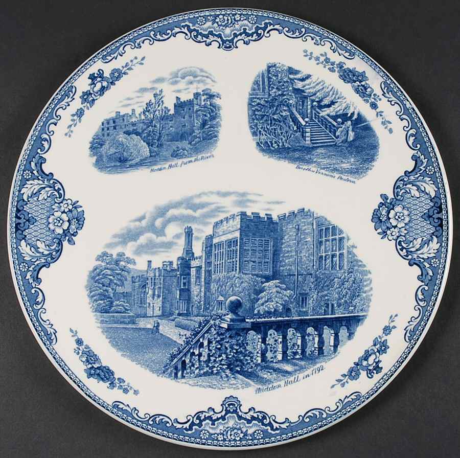 Old Britain Castles Blue (Made in England) Cake Plate by Johnson Brothers-1