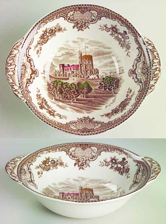 Old Britain Castles Brown Multicolor Lugged Cereal Bowl by Johnson Brothers-1