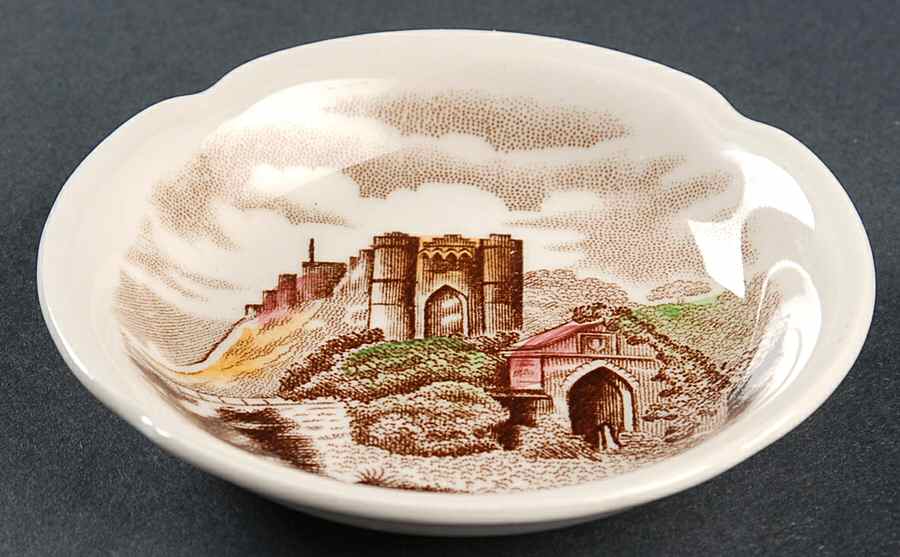 Old Britain Castles Brown Multicolor Butter Pat by Johnson Brothers-1
