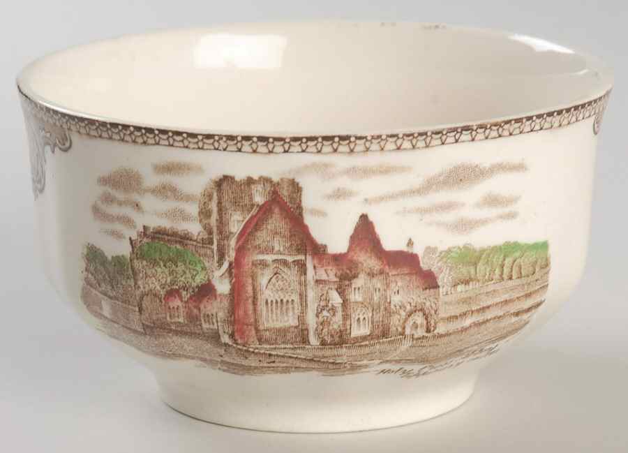 Old Britain Castles Brown Multicolor Cranberry Bowl by Johnson Brothers-1