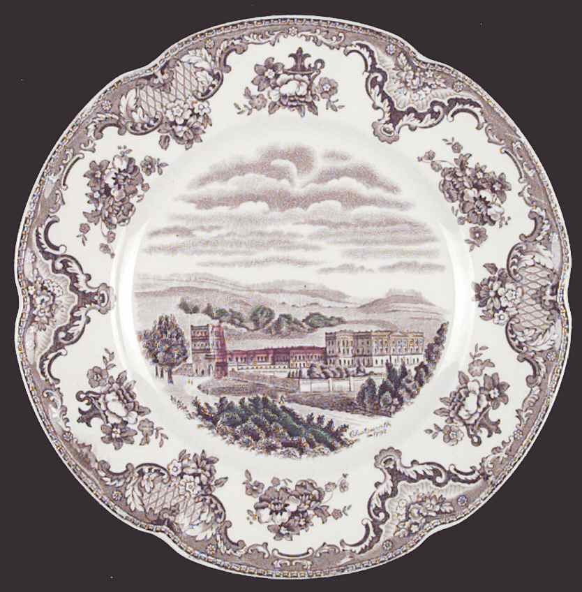 Old Britain Castles Brown Multicolor Salad Plate by Johnson Brothers-1