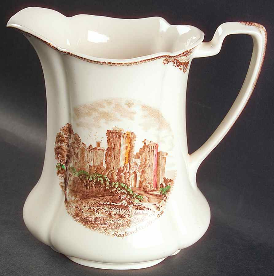 Old Britain Castles Brown Multicolor 48 Oz Pitcher by Johnson Brothers-1
