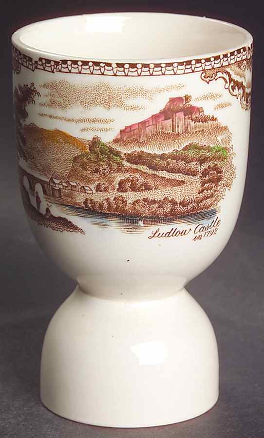 Old Britain Castles Brown Multicolor Double Egg Cup by Johnson Brothers-1
