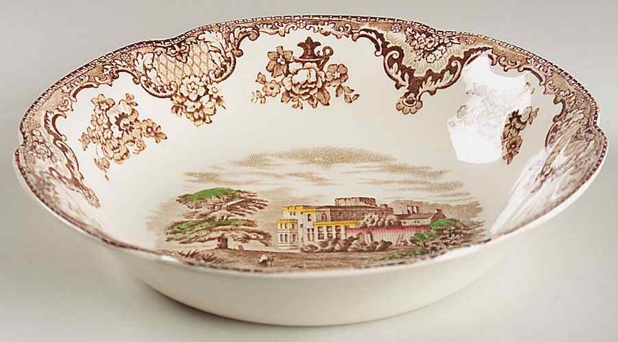 Old Britain Castles Brown Multicolor Coupe Soup Bowl by Johnson Brothers-1