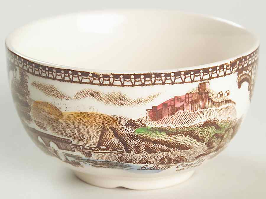 Old Britain Castles Brown Multicolor Mini Open Sugar Bowl by Johnson Brothers-1