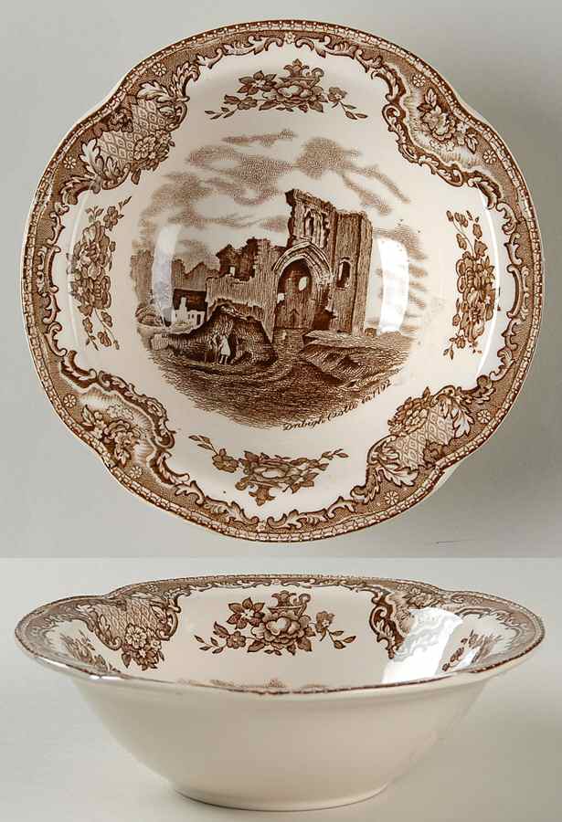 Old Britain Castles Brown Rim Cereal Bowl by Johnson Brothers-1