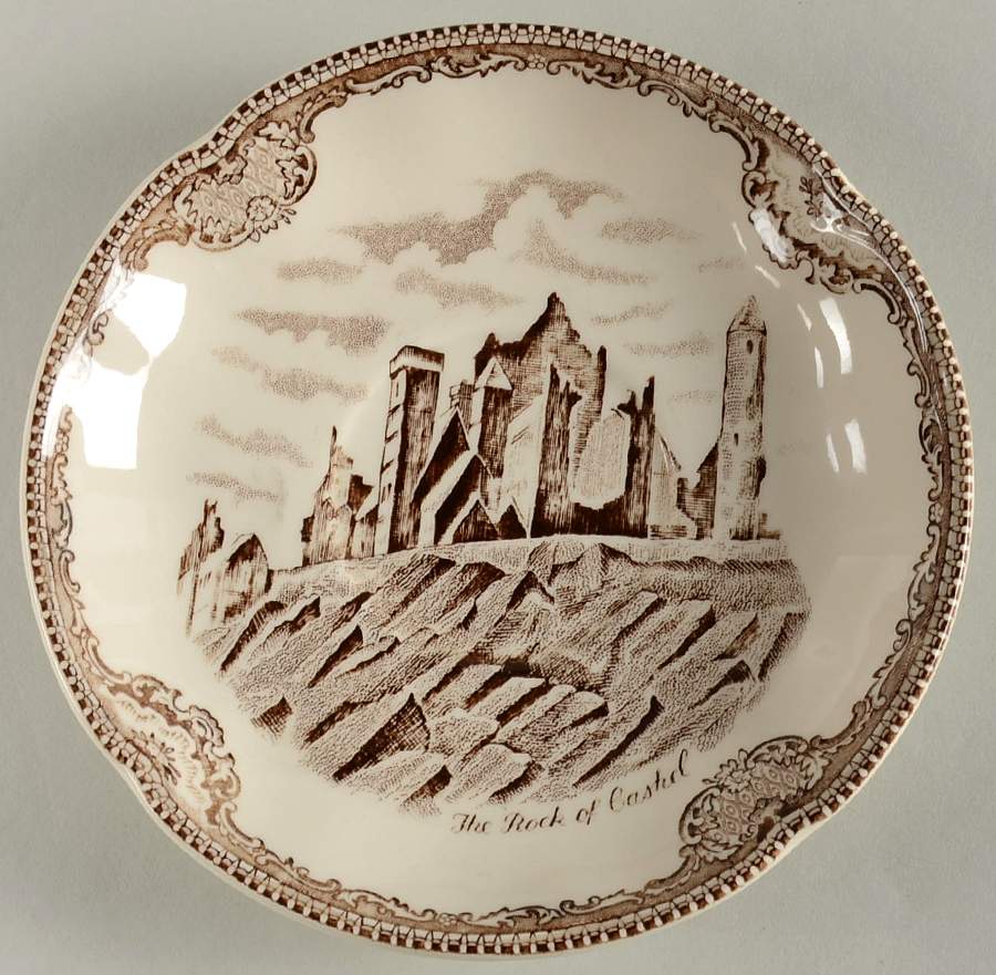 Old Britain Castles Brown Saucer for Flat Cream Soup Bowl by Johnson Brothers-1