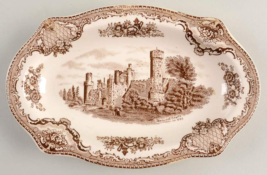 Old Britain Castles Brown Relish/Gravy Underplate by Johnson Brothers-1
