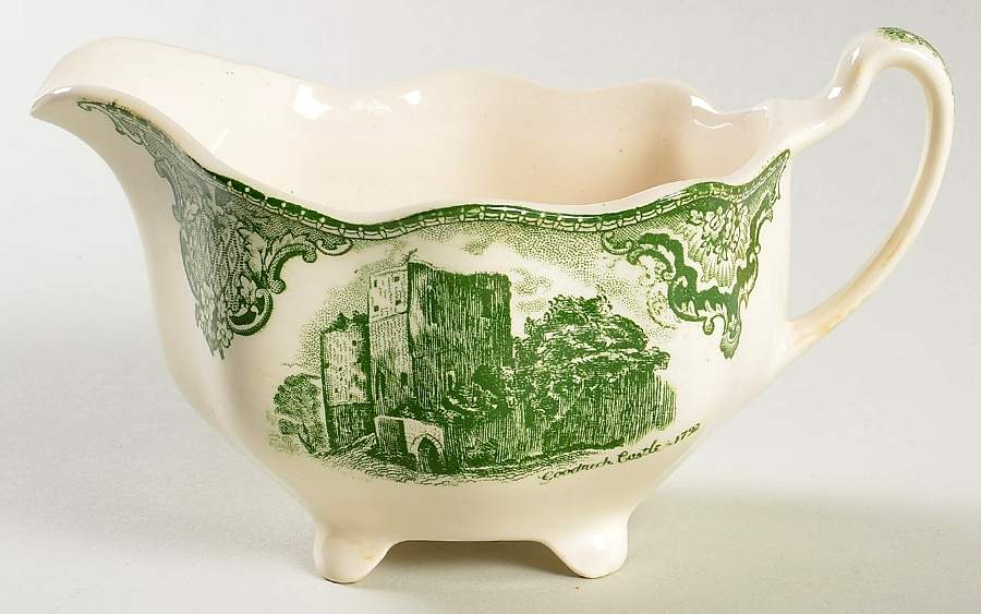 Old Britain Castles Green Creamer by Johnson Brothers-1