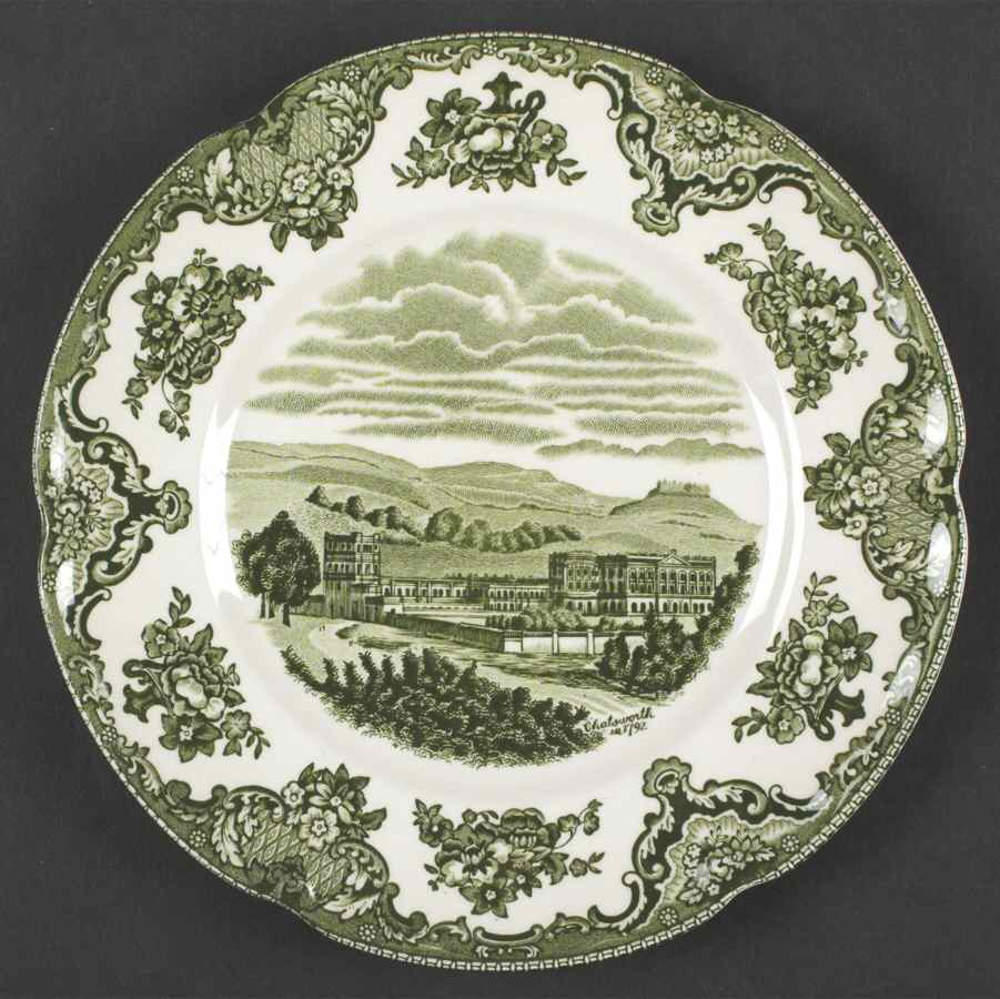Old Britain Castles Green Salad Plate by Johnson Brothers-1
