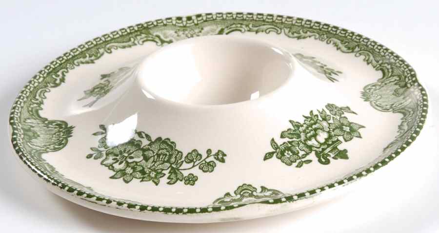 Old Britain Castles Green Egg Holder by Johnson Brothers-1