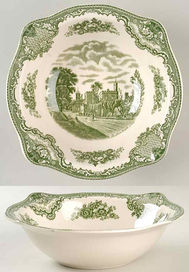 Old Britain Castles Green 8" Round Vegetable Bowl by Johnson Brothers-1