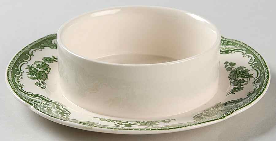 Old Britain Castles Green Round Butter No Lid by Johnson Brothers-1