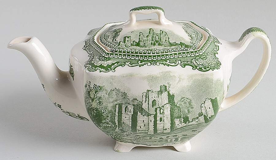 Old Britain Castles Green Mini Teapot & Lid by Johnson Brothers-1