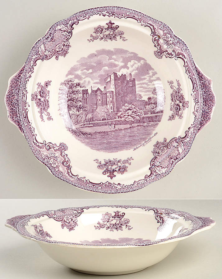 Old Britain Castles Lavender (Not Ribbed) Round Vegetable No Lid by Johnson Brothers-1