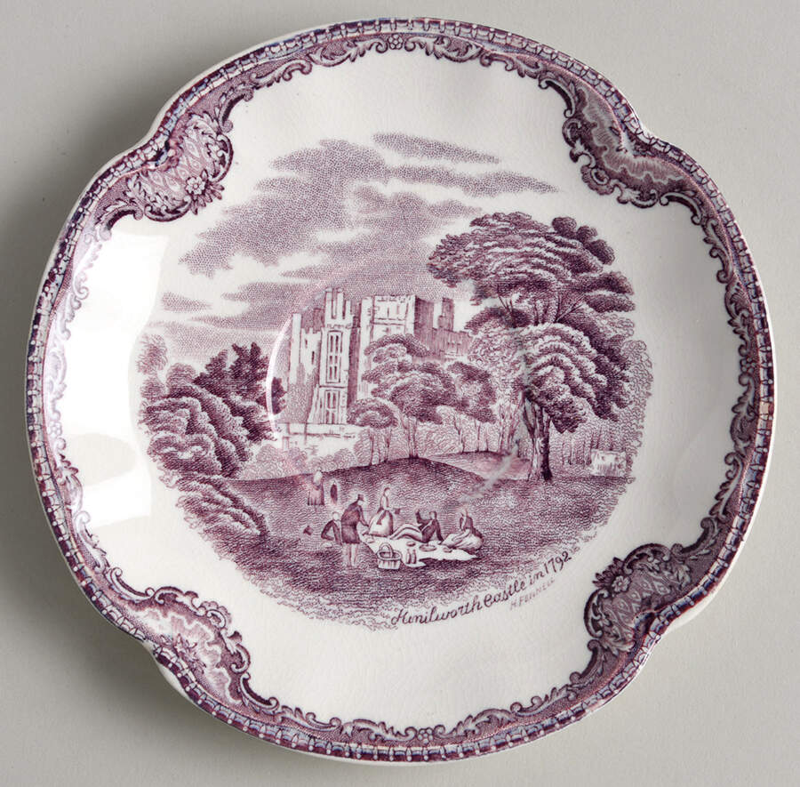 Old Britain Castles Lavender (Not Ribbed) Saucer by Johnson Brothers-1