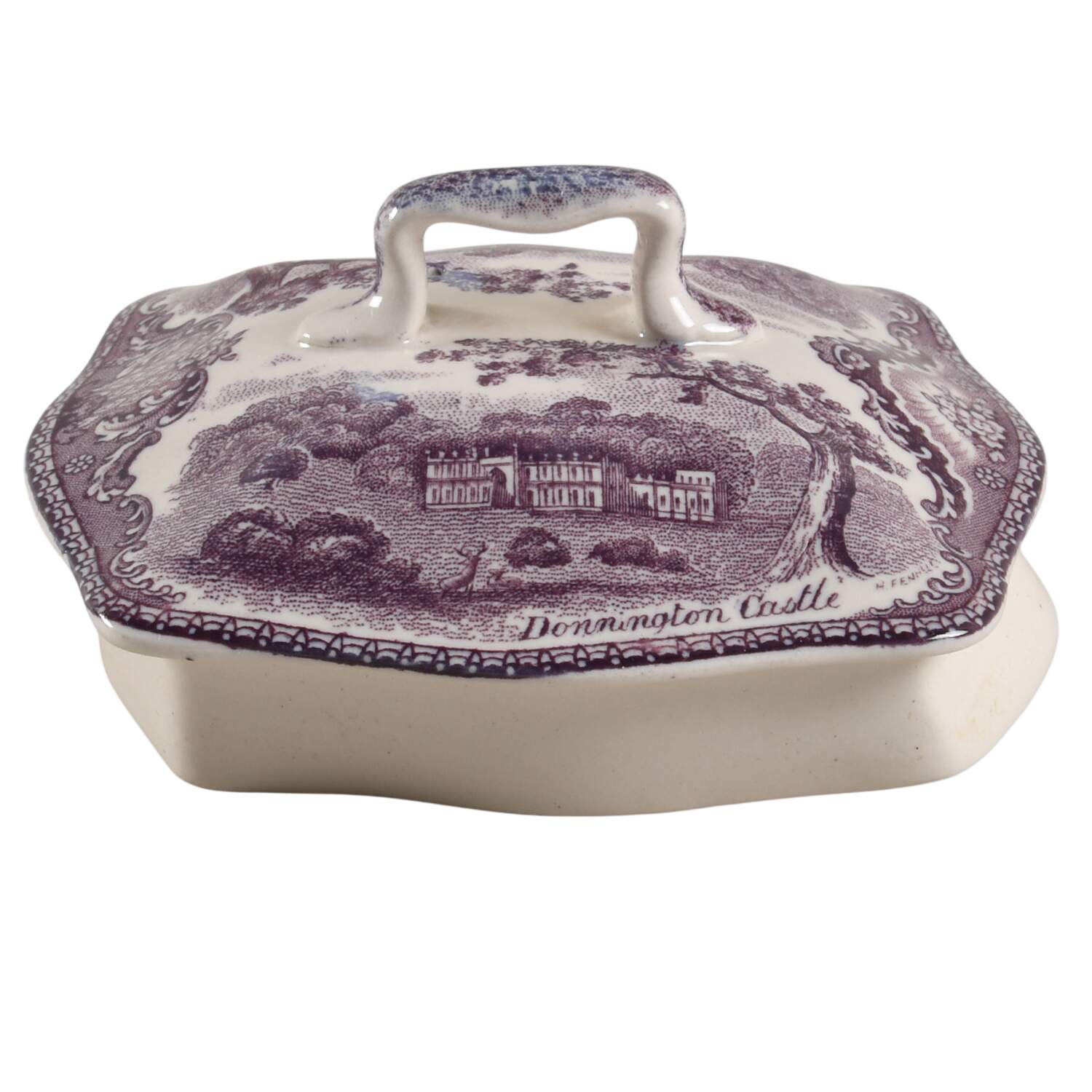 Old Britain Castles Lavender (Not Ribbed) Lid for Teapot by Johnson Brothers-1