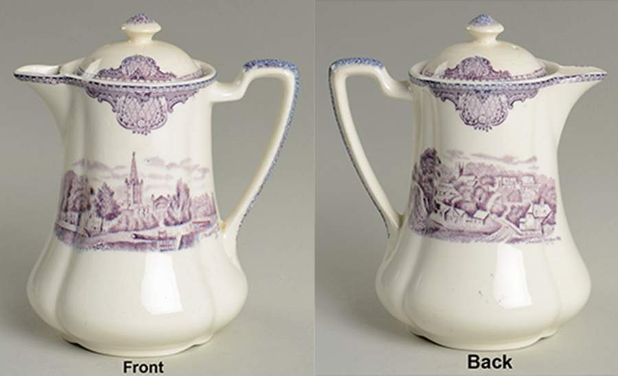 Old Britain Castles Lavender (Not Ribbed) Hot Water Jug & Lid by Johnson Brothers-1