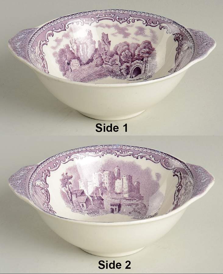 Old Britain Castles Lavender (Not Ribbed) Lugged Fruit/Dessert (Sauce) Bowl by Johnson Brothers-1