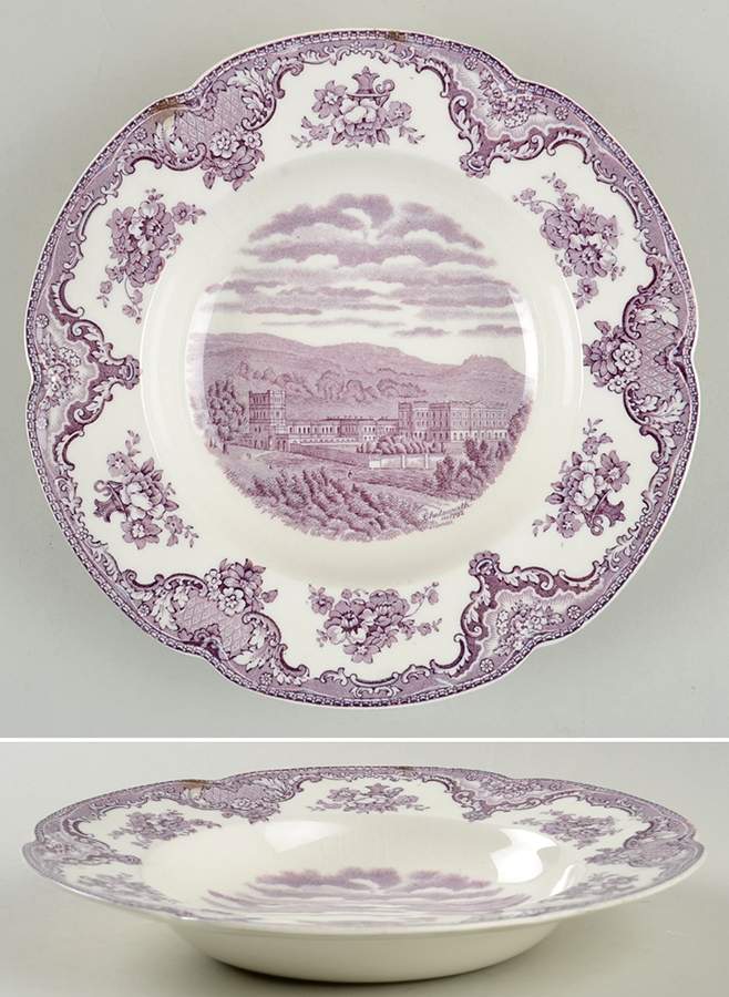 Old Britain Castles Lavender (Not Ribbed) Rim Soup Bowl by Johnson Brothers-1