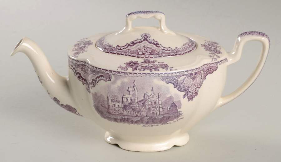 Old Britain Castles Lavender (Not Ribbed) Mini Teapot & Lid by Johnson Brothers-1