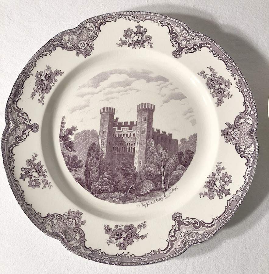 Old Britain Castles Lavender (Not Ribbed) 12" Chop Plate (Round Platter) by Johnson Brothers-1