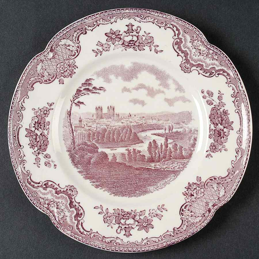 Old Britain Castles Lavender (Not Ribbed) Dessert/Pie Plate by Johnson Brothers-1
