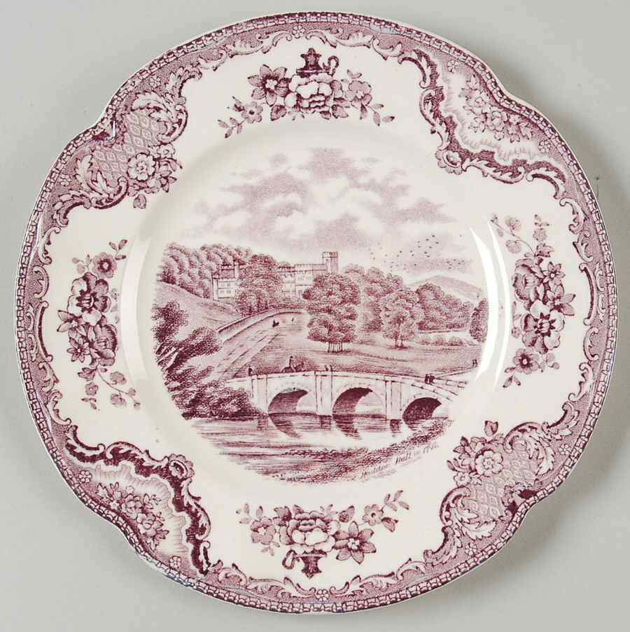 Old Britain Castles Lavender (Not Ribbed) Bread & Butter Plate by Johnson Brothers-1