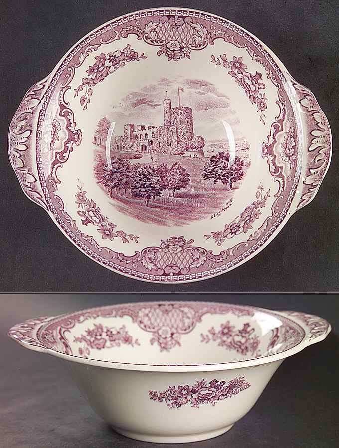 Old Britain Castles Lavender (Not Ribbed) Lugged Cereal Bowl by Johnson Brothers-1