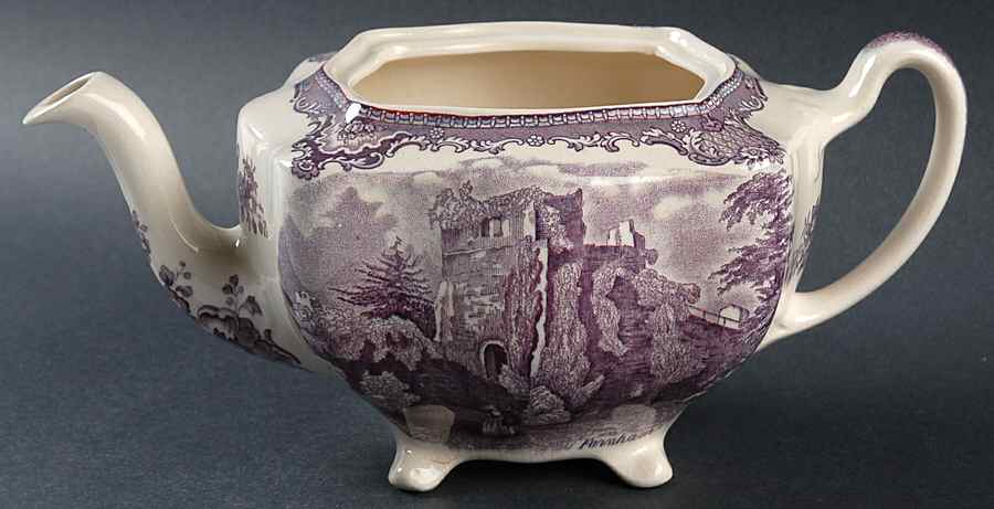 Old Britain Castles Lavender (Not Ribbed) Teapot No Lid by Johnson Brothers-1