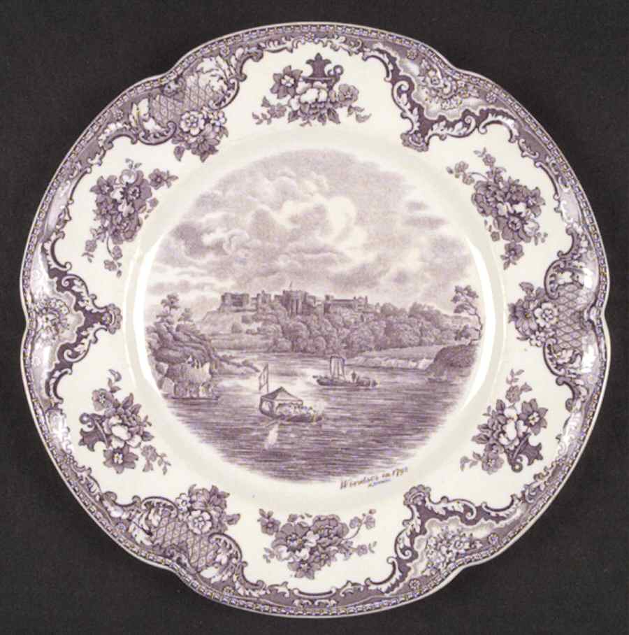 Old Britain Castles Lavender (Not Ribbed) Luncheon Plate by Johnson Brothers-1