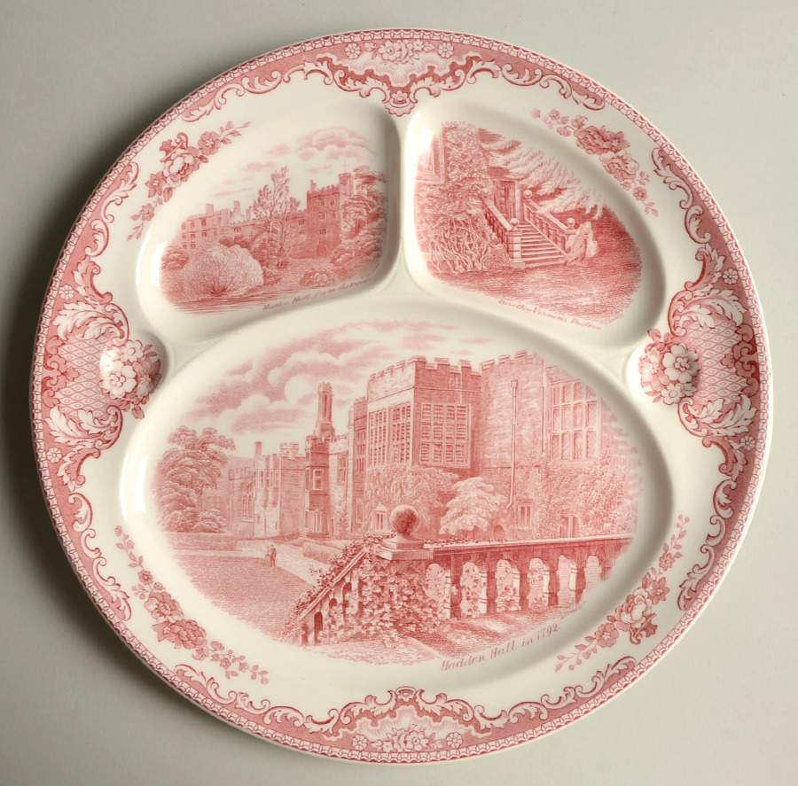 Old Britain Castles Pink (No Crown Made England) Grill Plate by Johnson Brothers-1