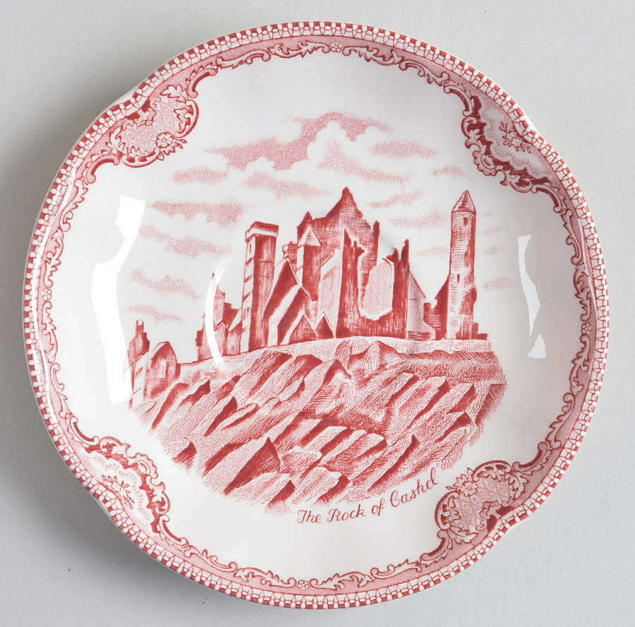 Old Britain Castles Pink (No Crown Made England) Saucer for Cream Soup Bowl by Johnson Brothers-1