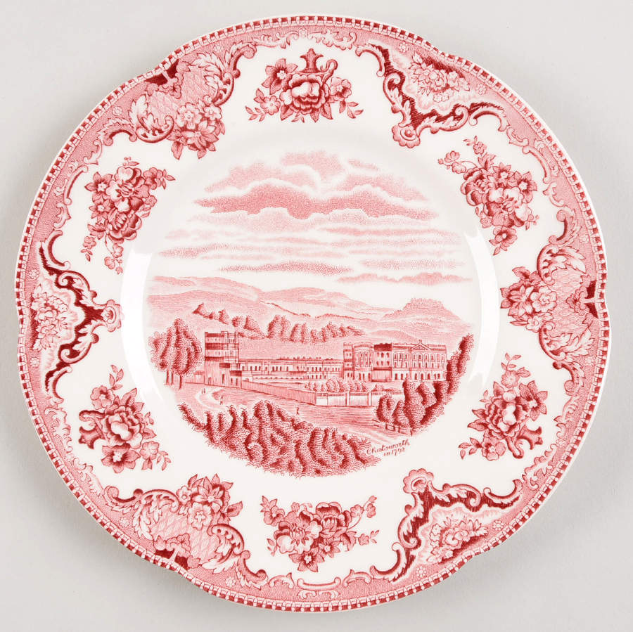 Old Britain Castles Pink (No Crown Made England) Salad Plate by Johnson Brothers-1