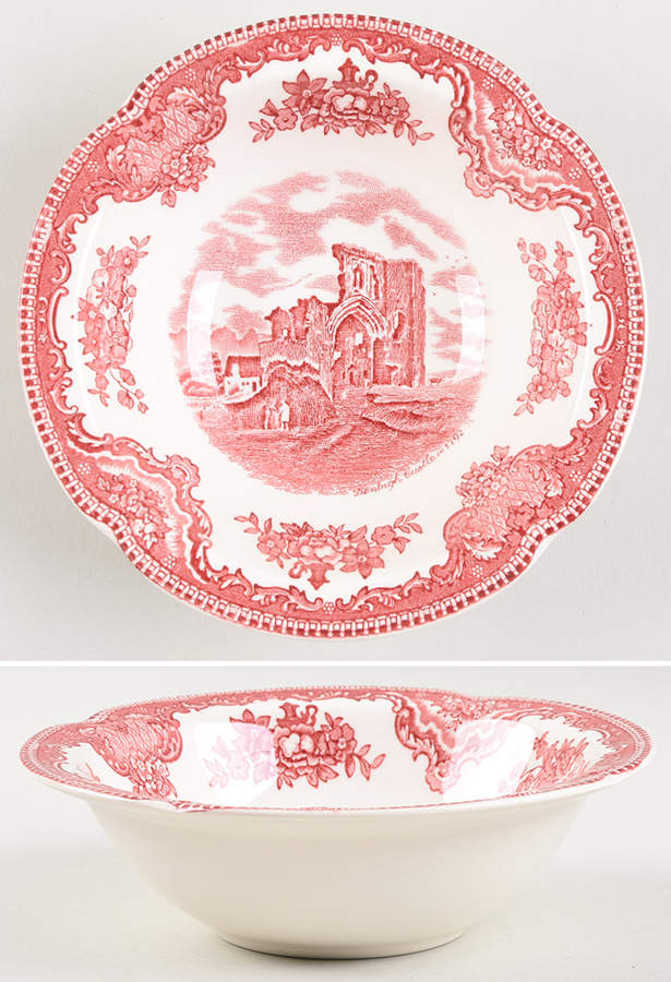 Old Britain Castles Pink (No Crown Made England) Rim Cereal Bowl by Johnson Brothers-1