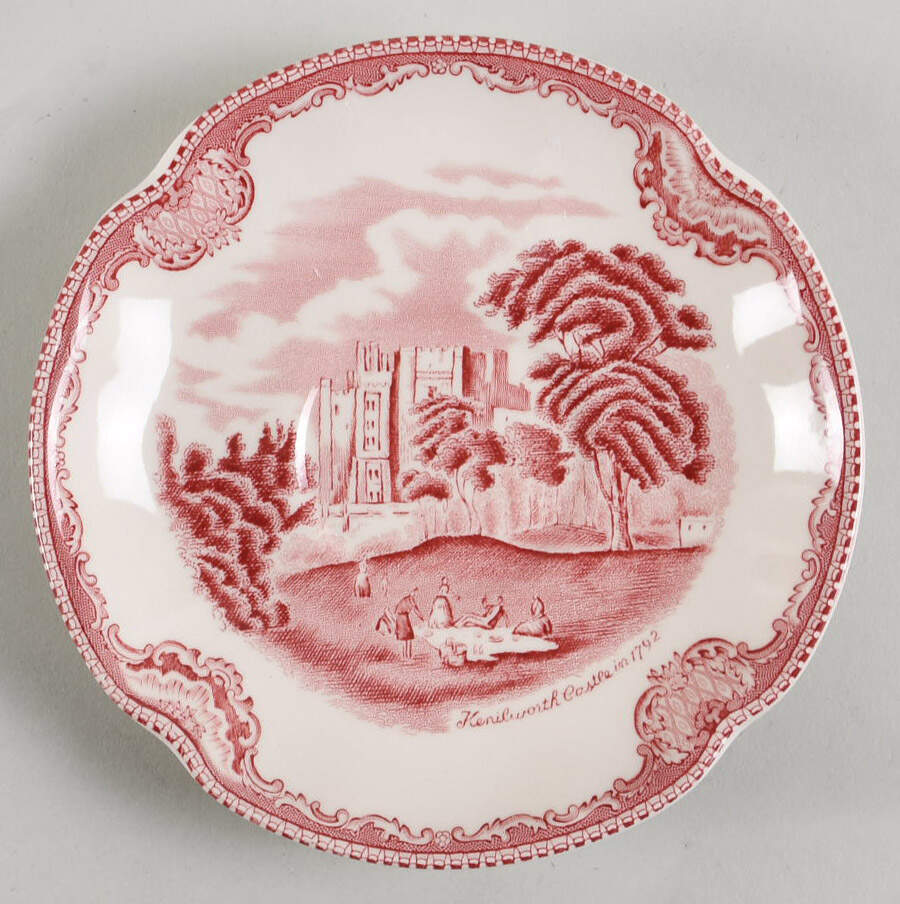 Old Britain Castles Pink (No Crown Made England) Saucer by Johnson Brothers-1