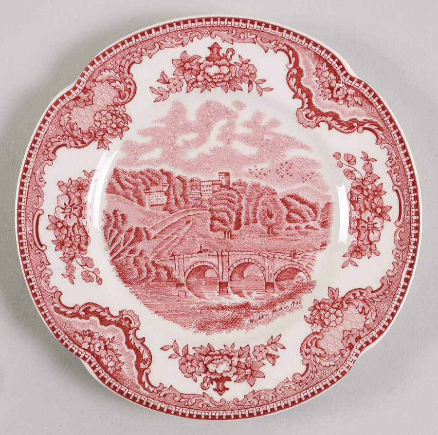 Old Britain Castles Pink (No Crown Made England) Bread & Butter Plate by Johnson Brothers-1